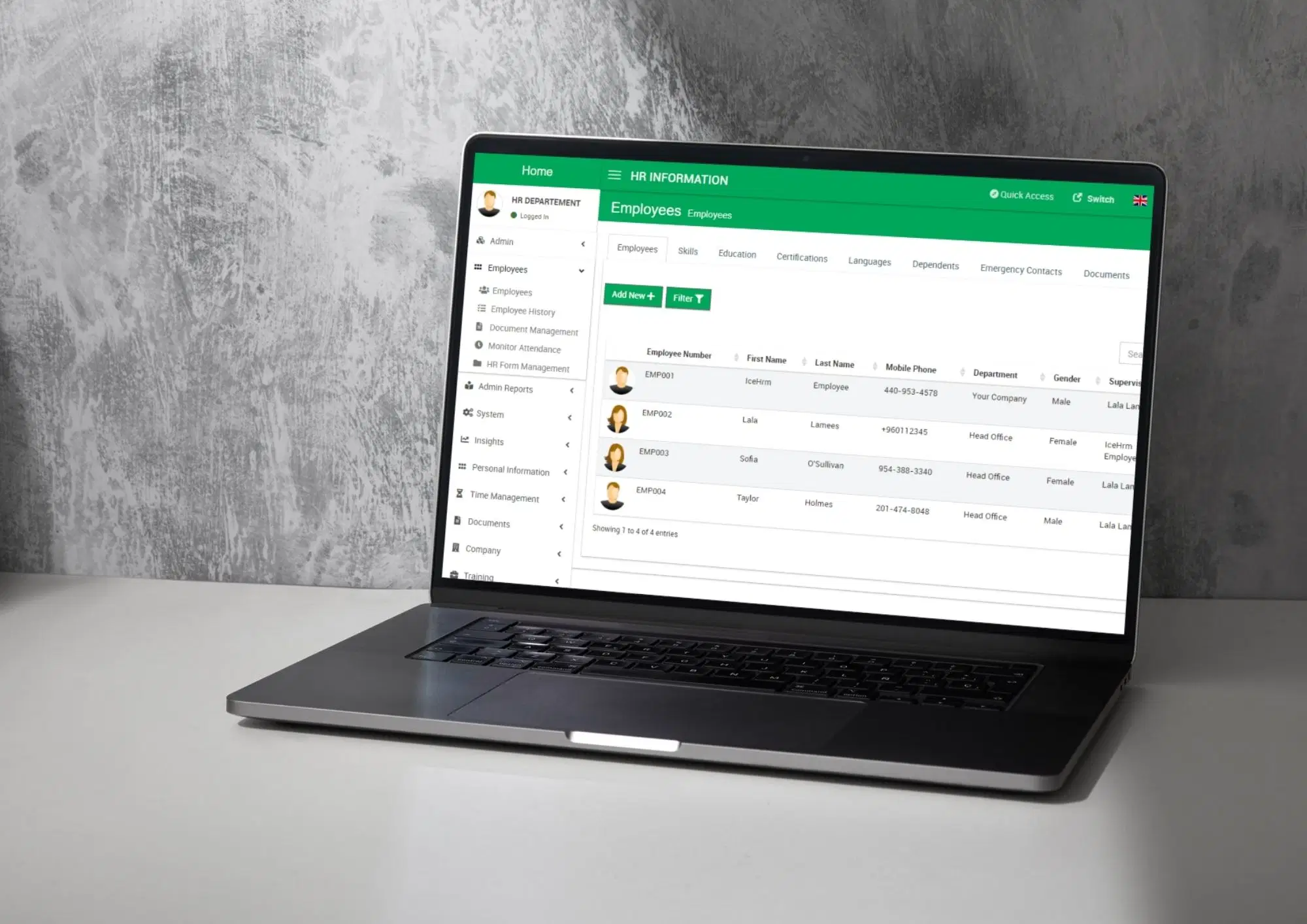HRIS Platform project screenshot